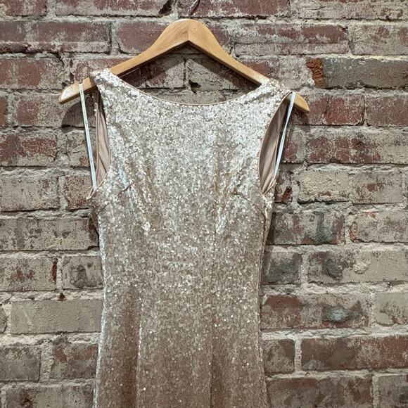 Lulus Slink and Wink Matte Rose Gold Sequin Dress Size XS - Picture 7 of 11
